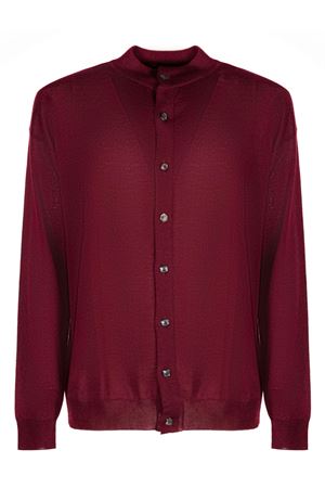 Bordeaux virgin wool cardigan MAURO GRIFONI | GV110003120156